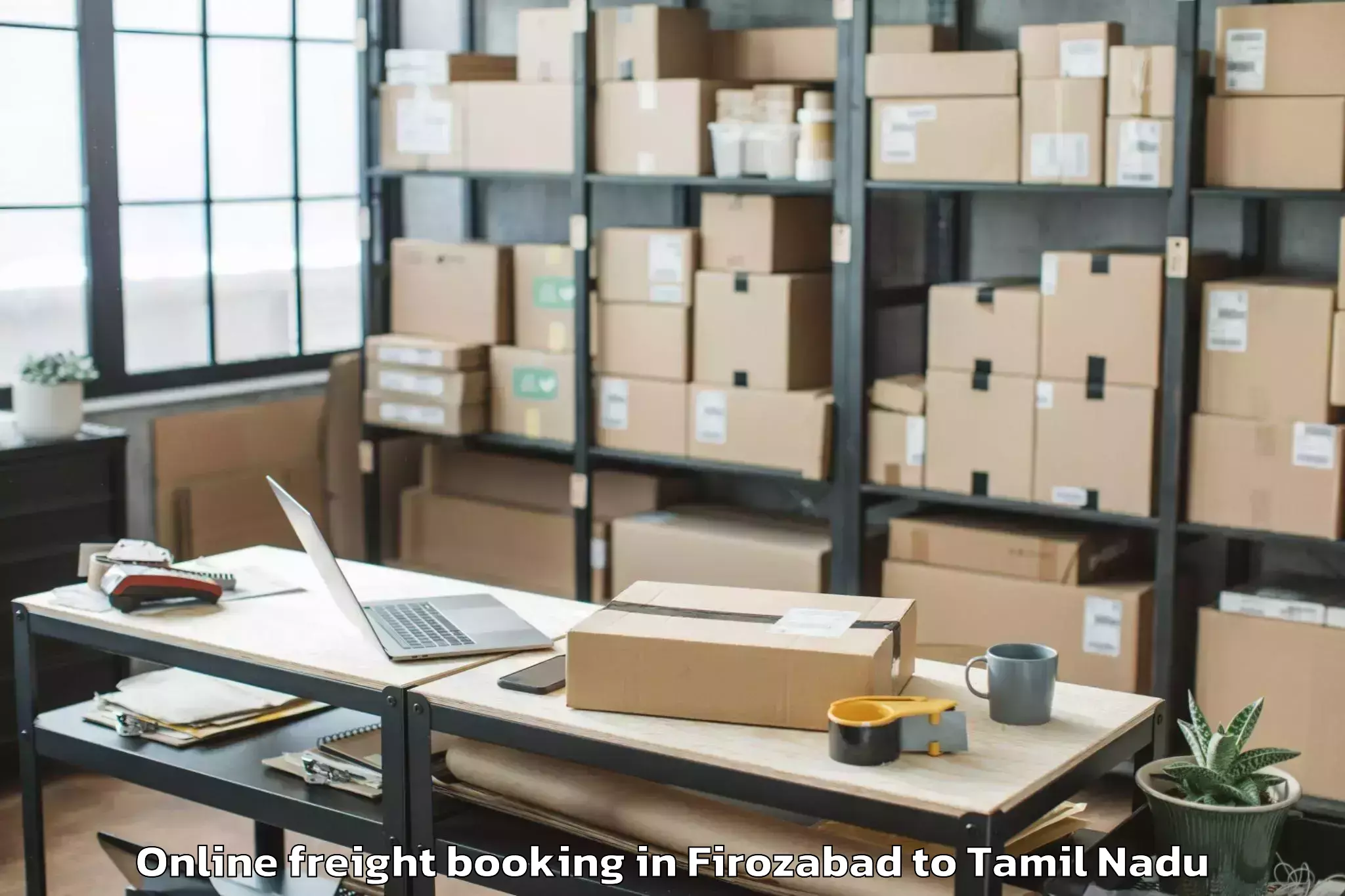 Top Firozabad to Vanur Online Freight Booking Available